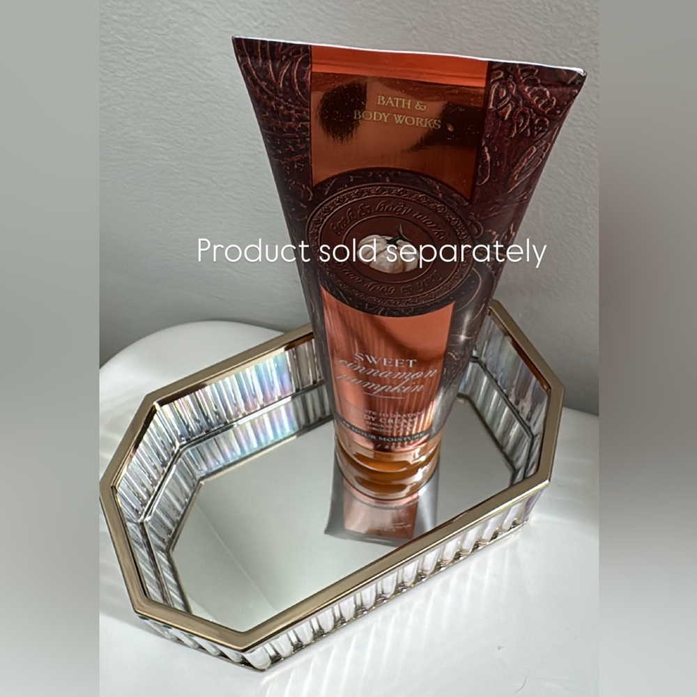 NWT B&BW Iridescent Mirror Body Care Vanity Tray & Free B&BW 2.5oz product - Picture 2 of 7